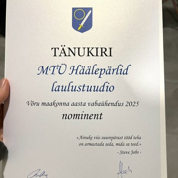 Võru maakonna aasta vabaühendus 2025 nominent